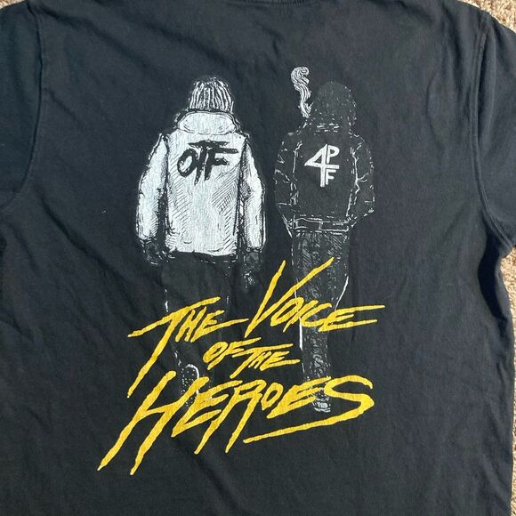 Lil Durk x Lil Baby  The Voice of the Heroes Tour Black  T-Shirt Large - Picture 5 of 6